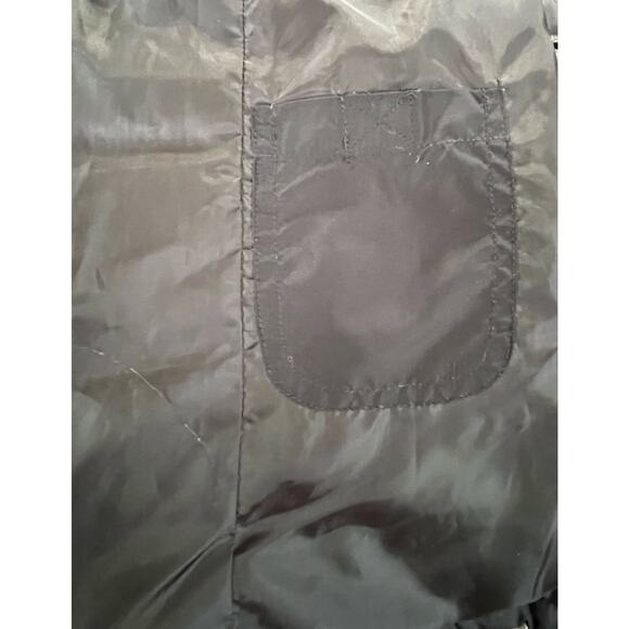 GAP Quilted Puffer Hooded Vest Zipper Snaps Black Small - Picture 10 of 10